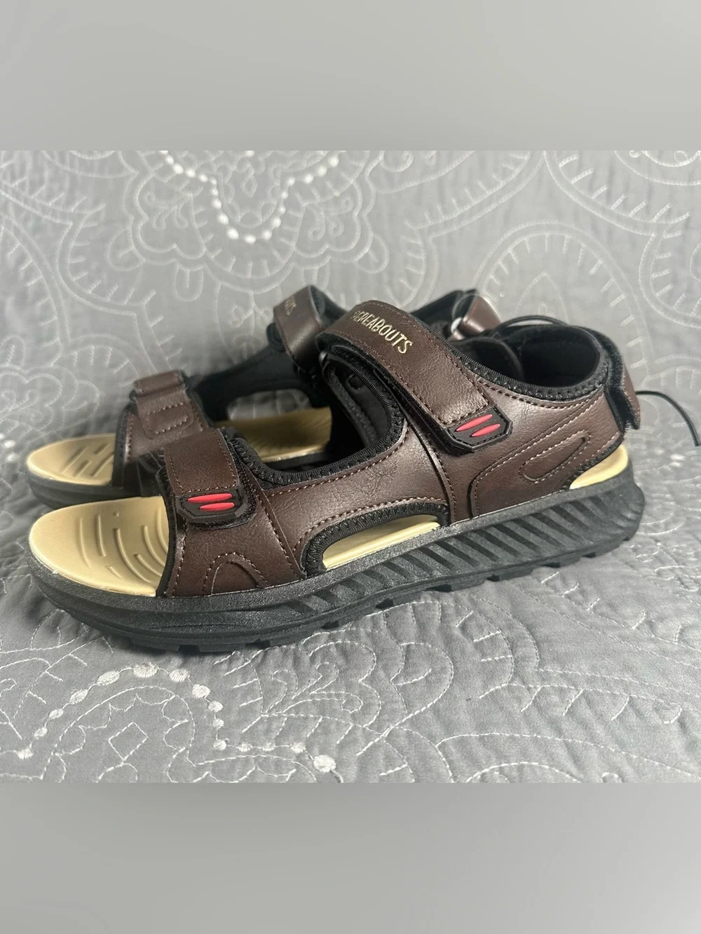 Thereabouts Big Boys Brown Gulf Strap Sandals NWT Size Big Boys 6